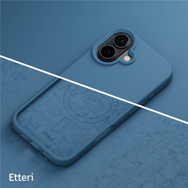 Etteri Silicone Mag case for iPhone 17 dark blue