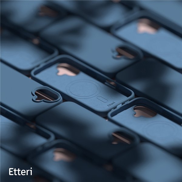 Etteri Silicone Mag case for iPhone 17 Pro light blue