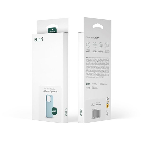 Etteri Silicone Mag case for iPhone 17 Pro light blue