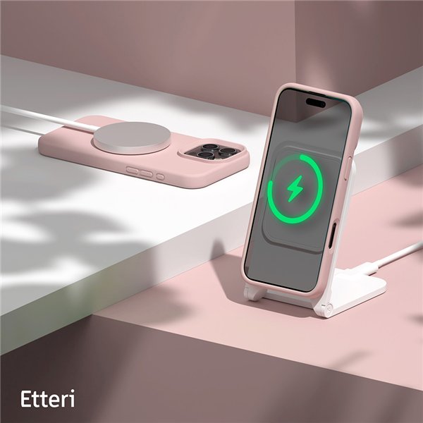 Etteri Silicone Mag case for iPhone 17 Pro light pink