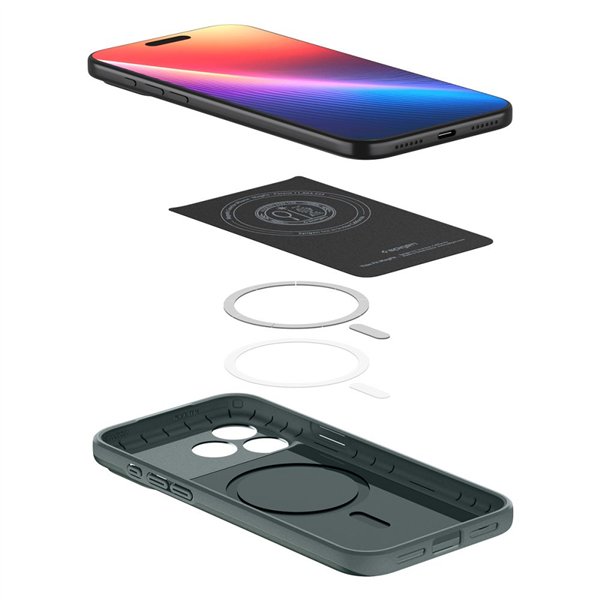 Spigen Thin Fit Mag Magsafe case for iPhone 17 Pro Max Abyss Green