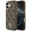 Guess Case Magsafe 4G PU Leather Case With Triangle Logo And Gold Metal Camera Frame For iPhone 17 Black