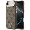Guess Case Magsafe 4G PU Leather Case With Triangle Logo And Gold Metal Camera Frame For iPhone 17 Air Black