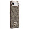 Guess Case Magsafe 4G PU Leather Case With Triangle Logo And Gold Metal Camera Frame For iPhone 17 Air Black