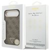Guess Case Magsafe 4G PU Leather Case With Triangle Logo And Gold Metal Camera Frame For iPhone 17 Air Black