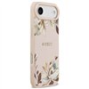 Guess Case Magsafe Grained PU Case With Printed Flower Pattern For iPhone 17 Air Pink