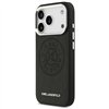 Karl Lagerfeld case Magsafe PU case with Karl round point logo metal camera buttons and logo for iPhone 17 Pro black