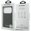 Karl Lagerfeld case Magsafe PU case with Karl round point logo metal camera buttons and logo for iPhone 17 Pro black