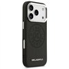 Karl Lagerfeld case Magsafe PU case with Karl round point logo metal camera buttons and logo for iPhone 17 Pro Max black