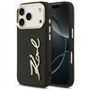 Karl Lagerfeld case PU leather case with Karl script logo and metal camera buttons for iPhone 17 Pro beige