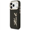 Karl Lagerfeld case PU leather case with Karl script logo and metal camera buttons for iPhone 17 Pro beige