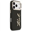 Karl Lagerfeld case PU leather case with Karl script logo and metal camera buttons for iPhone 17 Pro beige