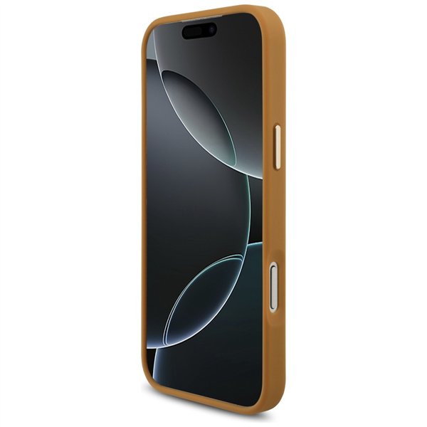 Karl Lagerfeld case PU leather case with Karl script logo and metal camera buttons for iPhone 17 Pro Max pink