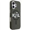 Karl Lagerfeld case Magsafe IML glitter case metal camera frame and buttons Karl and Choupette sketch logo for iPhone 17 transpa