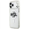 Karl Lagerfeld case Magsafe IML glitter case metal camera frame and buttons Karl and Choupette sketch logo for iPhone 17 Pro Max