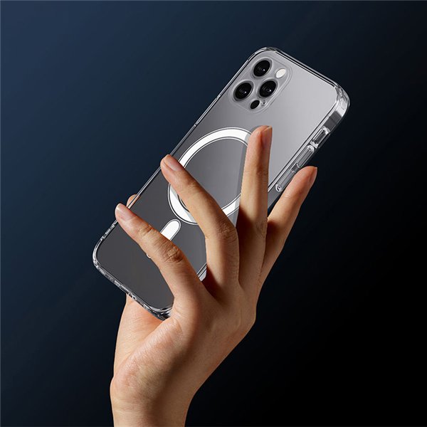 Anti Shock 1,5 mm Mag case for iPhone 17 6,3" transparent camera protection