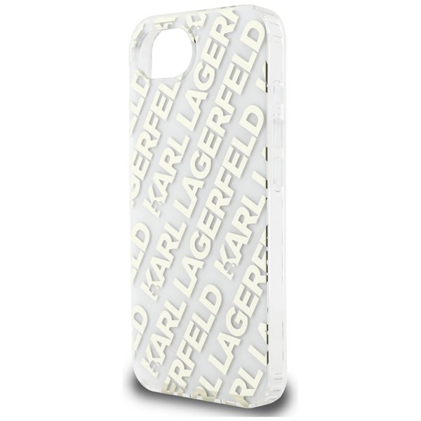 Karl Lagerfeld IML Repeat Logo case for iPhone 16e gold