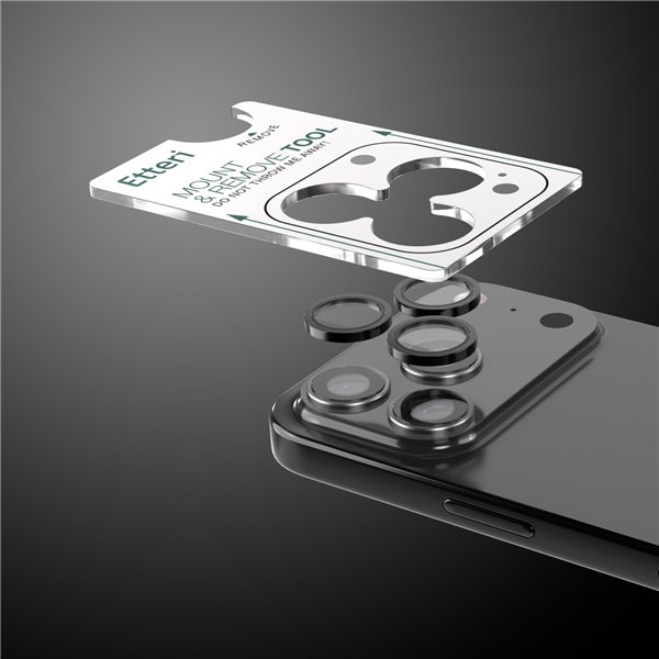 Etteri camera lens protector for iPhone 17 Pro / 17 Pro Max black