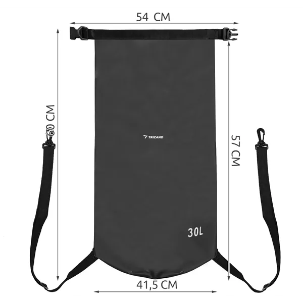 Vedenpitävä laukku 30L musta 23568