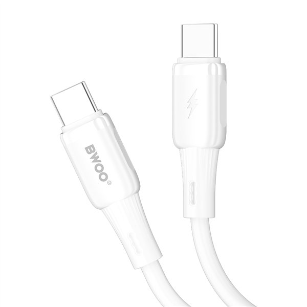 BWOO silicone cable X329CC 65W USB-C 1m white
