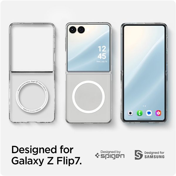 Spigen AirSkin Galaxy Z Flip 7 crystal clear white