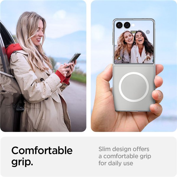 Spigen AirSkin Galaxy Z Flip 7 crystal clear white