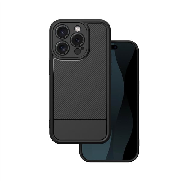 Simple Carbon case for iPhone 15 Pro 6,1" black