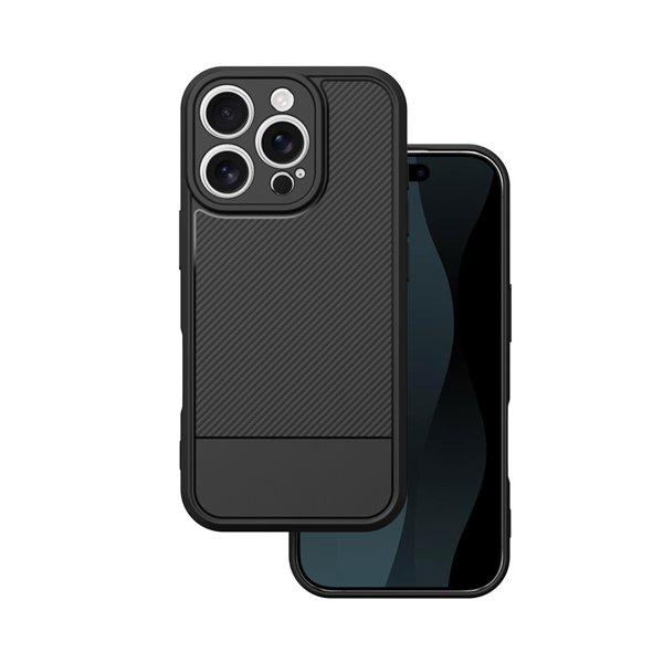 Simple Carbon case for iPhone 16 Pro 6,3" black