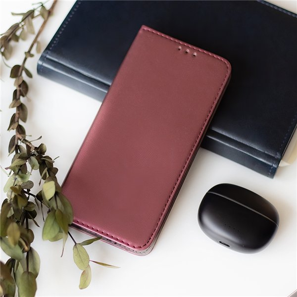 Smart Magnetic case for Honor X5c Plus burgundy