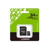 Micro SD Memory Card with Adaptor Kingston SDCS3/64GB 64 GB