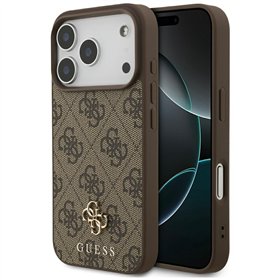 Guess 4G Small Classic Logo MagSafe case for iPhone 17 Pro brown