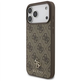 Guess 4G Small Classic Logo MagSafe case for iPhone 17 Pro Max brown