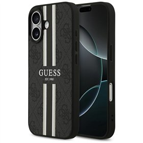 Guess 4G Printed Stripes MagSafe case for iPhone 17 black