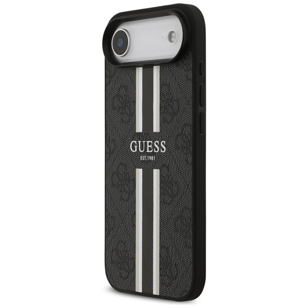 Guess 4G Printed Stripes MagSafe case for iPhone 17 Air black