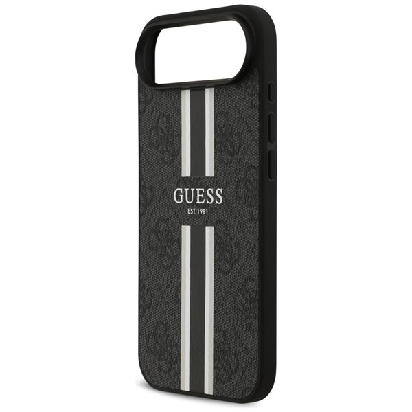 Guess 4G Printed Stripes MagSafe case for iPhone 17 Air black