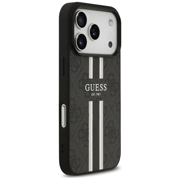 Guess 4G Printed Stripes MagSafe case for iPhone 17 Pro black