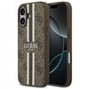 Guess 4G Printed Stripes MagSafe case for iPhone 17 brown