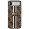 Guess 4G Printed Stripes MagSafe case for iPhone 17 Air brown