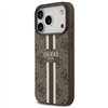 Guess 4G Printed Stripes MagSafe case for iPhone 17 Pro brown