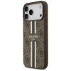 Guess 4G Printed Stripes MagSafe case for iPhone 17 Pro Max brown