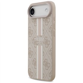 Guess 4G Printed Stripes MagSafe case for iPhone 17 Air pink