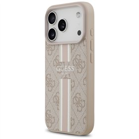 Guess 4G Printed Stripes MagSafe case for iPhone 17 Pro pink