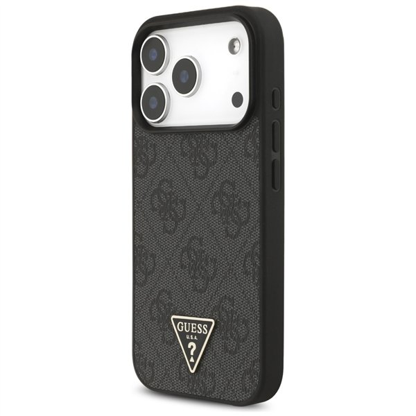 Guess 4G Strap Triangle Logo MagSafe case for iPhone 17 Pro black
