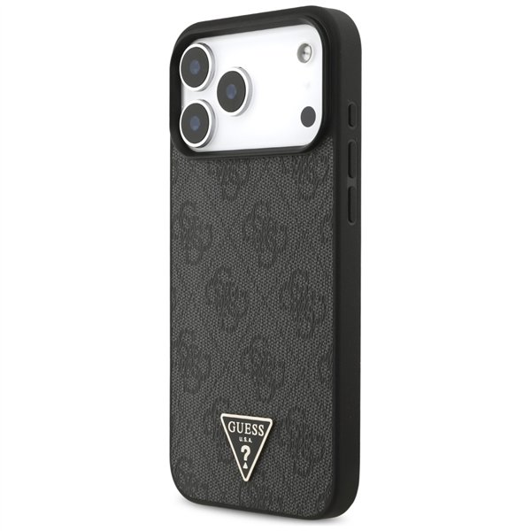 Guess 4G Strap Triangle Logo MagSafe case for iPhone 17 Pro Max black