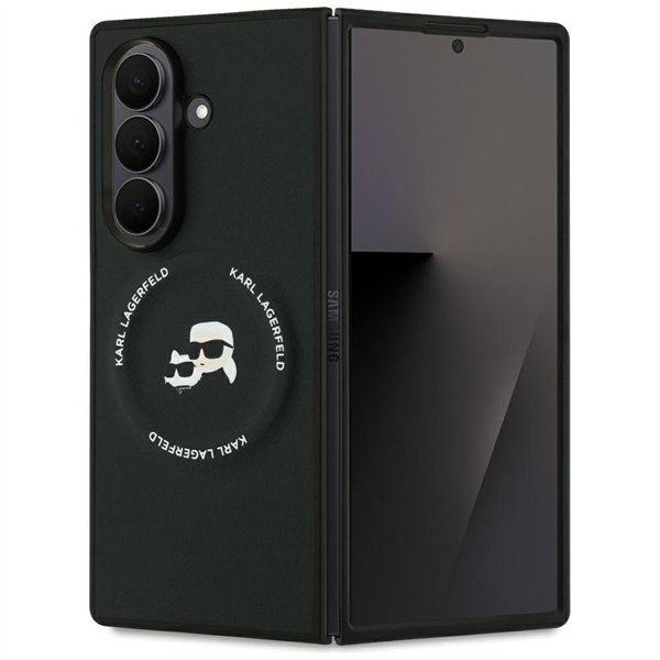 Karl Lagerfeld Karl&Choupette Logo MagSafe case for Samsung Galaxy Z Fold7 black