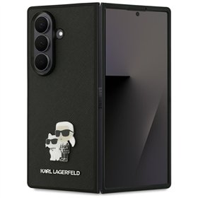 Karl Lagerfeld Saffiano Karl&Choupette Pin case for Samsung Galaxy Z Fold7 black