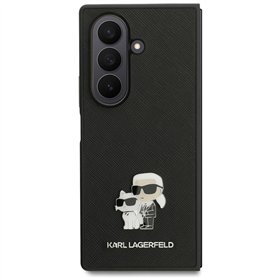 Karl Lagerfeld Saffiano Karl&Choupette Pin case for Samsung Galaxy Z Fold7 black
