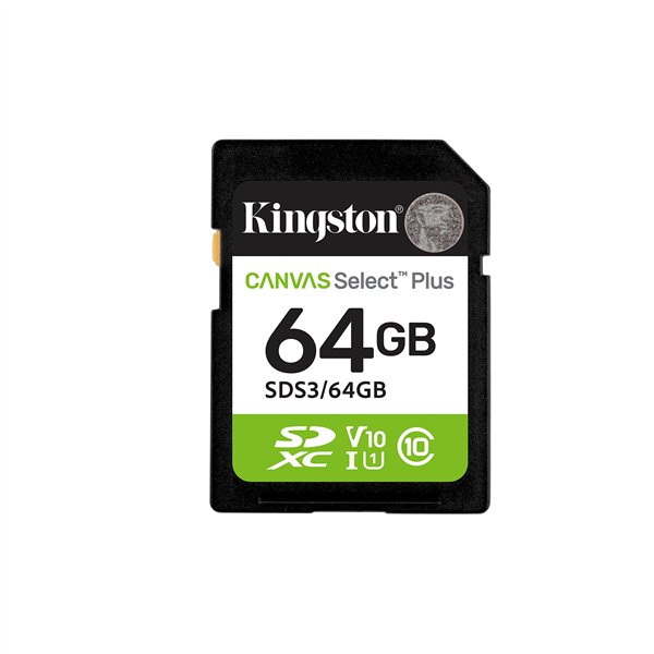 Micro SD Memory Card with Adaptor Kingston 64 GB
