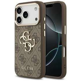 Guess case for iPhone 17 Pro HC 4G PU W/ BIG 4G CLASSIC LOGO GD brown