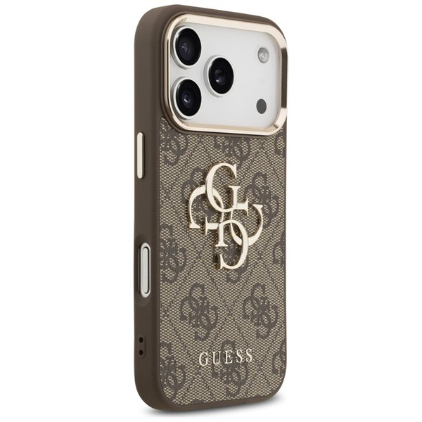 Guess case for iPhone 17 Pro HC 4G PU W/ BIG 4G CLASSIC LOGO GD brown